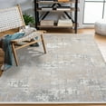 thumbnail image 3 of Cream Abstract Area Rugs for Living Room Washable Rugs Boho Moroccan Area Rug Soft Neutral Geometric Bohemian Carpet Distressed Indoor Rug for Bedroom Dining Room Office Foldable Nonslip Rug, 3 of 9