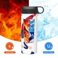 thumbnail image 6 of Bingfone 4th of July Gnomes Print 18oz Sports Insulated Kettle With Straw, Leakproof & BPA Free, Drinking Sports Water Bottle for Fitness, Gym & Outdoor, 6 of 8