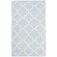 thumbnail image 2 of Safavieh Dhurries Brad Geometric Area Rug, Light Blue/Ivory, 2'6" x 4', 2 of 8