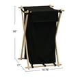 thumbnail image 2 of Household Essentials X-Frame Wood Laundry Hamper, Folding Wood Frame with Washable Poly-Cotton Bag, 2 of 7