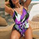 thumbnail image 2 of Bañador de bikini de una pieza con relleno y estampado superpuesto de talla grande para mujer Fridja  nalpqowj24243, 2 of 9