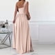 thumbnail image 4 of Vestidos Para Mujer Vestido Maxi Un Hombro Elegante Erógeno Sólido Adelgazante Sin Mangas Dobladillo Dividido Odeerbi ODB163700, 4 of 8