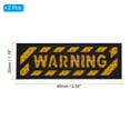 thumbnail image 2 of Uxcell 1x3.5" Reflective WARNING Patch Hook and Loop Fastener Badge, Yellow 2 Pack, 2 of 6