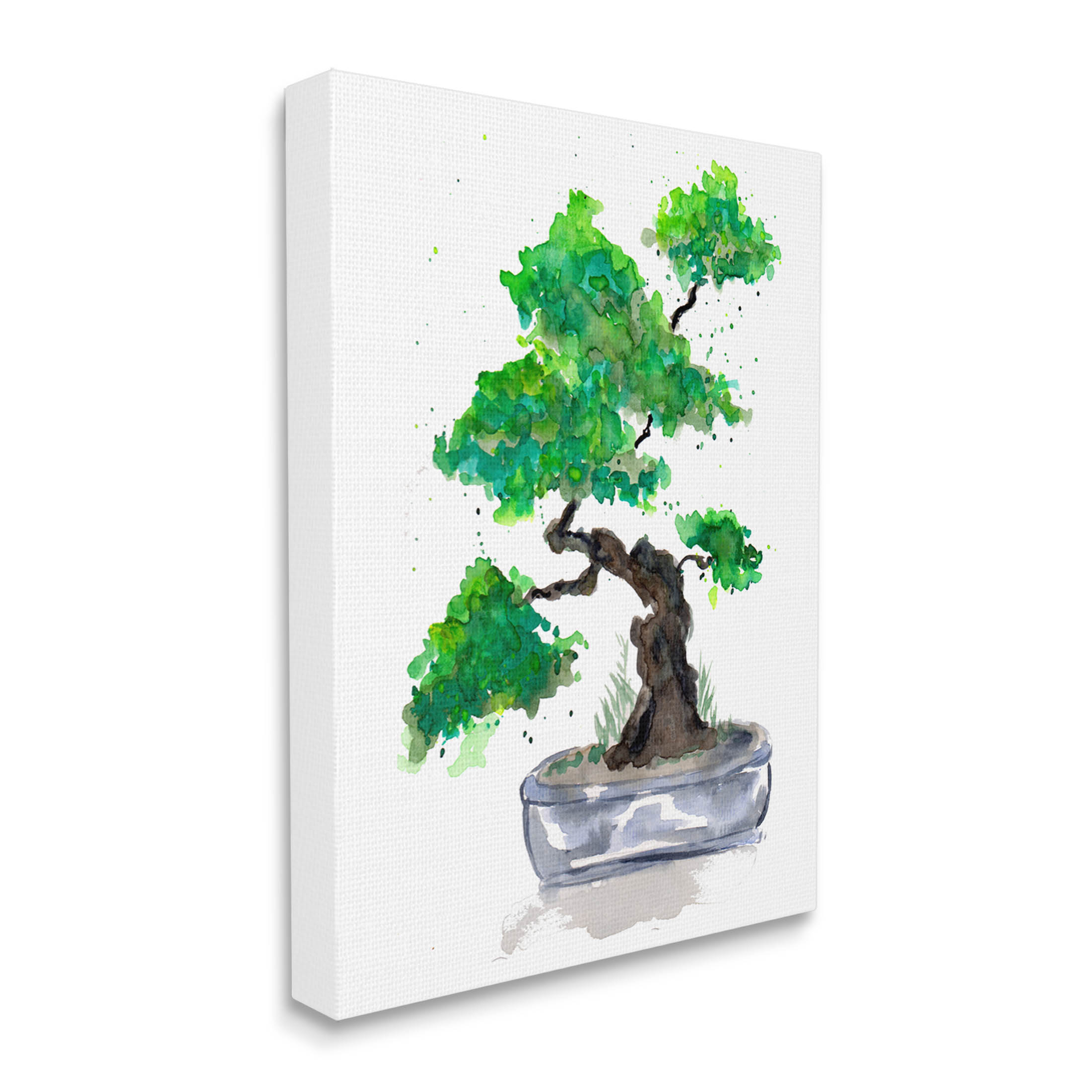 Casual Blooming Bonsai Tree Botanical & Floral Graphic Art Gallery Wrapped Canvas Print Wall Art