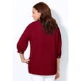 thumbnail image 2 of Catherines Women's Plus Size Light And Airy Y-Neck Blouse, 2 of 6