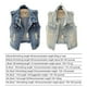 thumbnail image 3 of Sonducket Chaleco vaquero de fiesta para hombre y mujer, para acampar, viajar, senderismo, adultos, chaqueta sin mangas con botones, ropa, regalo Camisetas sin mangas Azul claro 2XL, 3 of 6