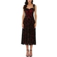 thumbnail image 2 of INSPIRE CHIC Women's Sleeveless Dress Floral Mesh Spaghetti Strap Gothic Vintage Cocktail A-Line Dress XL Black, 2 of 6