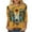 Multicolor-5, variant on Plus Size Blouses for Women 3/4 Sleeve Top Lightweight Oversized Crewneck African Print Casual Clothes