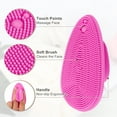thumbnail image 4 of Unique Bargains Silicone Face Scrubber Soft Exfoliator Cleansing Brush for Facial Exfoliator Rose Red 3.15"x1.85"x1.14", 4 of 7