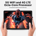 thumbnail image 6 of Android 14 Tablet with Keyboard, 14GB RAM+128GB ROM, 8MP+13MP Camera, 4G LTE, Unisoc T606 8-Core Processor, 6 of 12