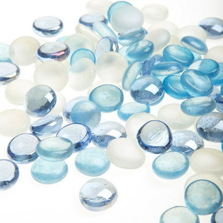 Floral Arrangements Silk Sprinkle these mixed blues floral glass gems at the base of silk arrangements. Use the contrasting colors to lend depth to your faux-flower designs. ()