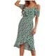 thumbnail image 1 of Vestido Irregular Vestido Sin Mangas Vestido Estampadovestido Informal Con Cuello en V Para Mujer Tirante Irregular Estampado Floral Fuera Del Hombro Vestido Tipo Jersey Odeerbi ODB114031, 1 of 9