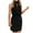 Black, variant on Fesfesfes Women Gowns Solid Color Dress Hollow Sleeveless Mini Dress Beach Dress Sun Dress Clothes Sale
