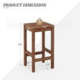 thumbnail image 3 of 26 Inch Bar Stools Set of 2, Counter Height Bar Stool with Footrest, Acacia Wood Bar Chairs for Kitchen Island, Dining Room, Cafe, Bar Counter, Teak, 3 of 5