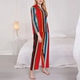 thumbnail image 4 of Ocsxa Women 2 Piece Floral Pajamas Lounge Set Mexican Serape Blanket Stripes Loungewear, 4 of 9