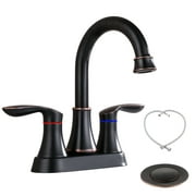 GELE 2-Handle 4-inch Oil Rubbed Bronze Bathroom Faucet Vanity Sink Faucets