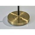 thumbnail image 3 of Adesso Bergen Floor Lamp, Black and Antique Brass, 3 of 6