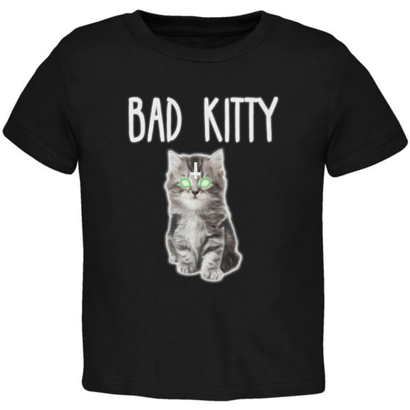 Old Glory Toddler Halloween Bad Kitty Cat Ghost Short Sleeve T Shirt