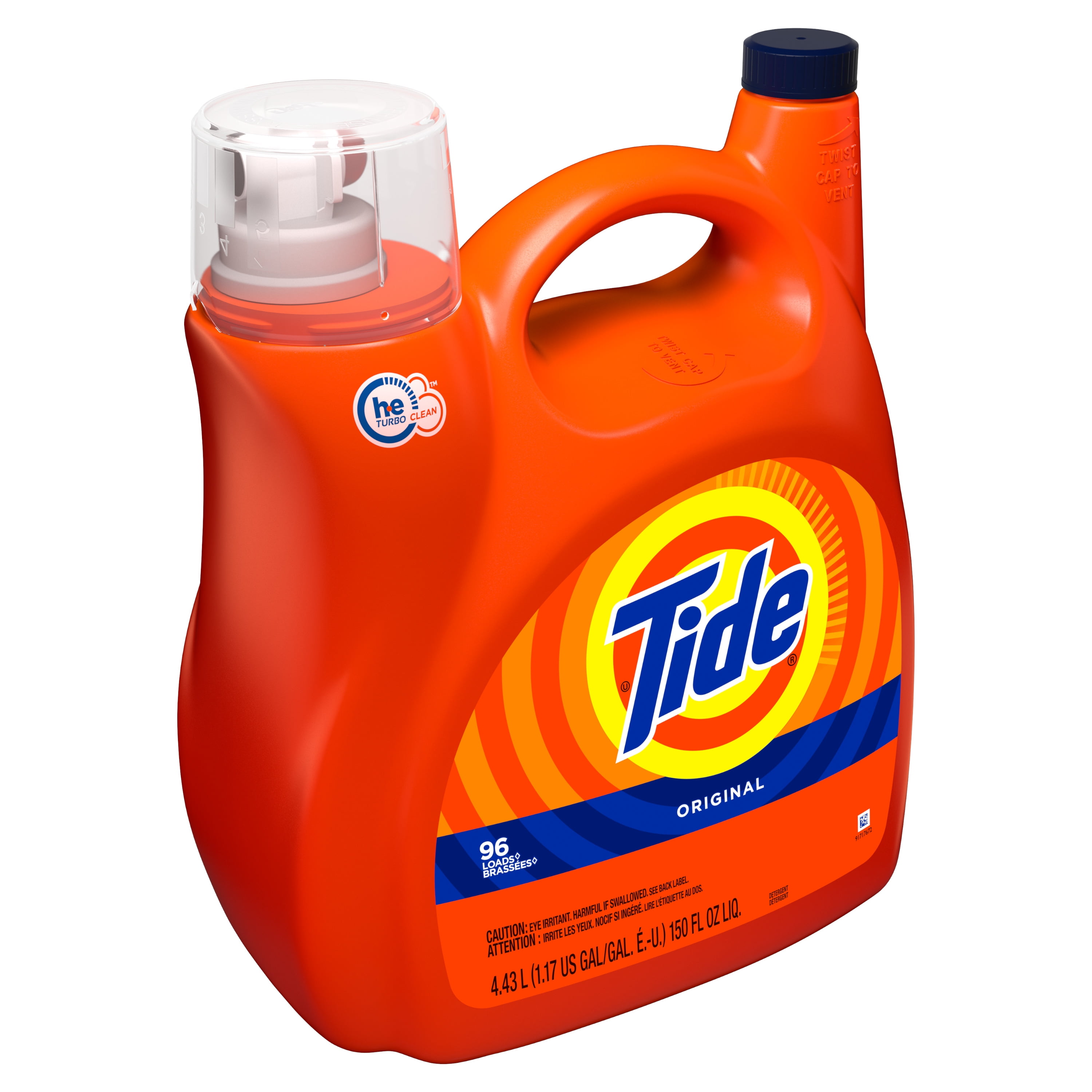 Tide Original HE, 96 Loads Liquid Laundry Detergent, 150 fl oz
