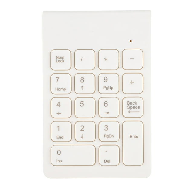 Mini teclado teclado numérico inalámbrico 2,4G USB ergonómico ligero PC accesorio de computadora blanco