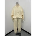 thumbnail image 6 of Hooded Loose Fit Sweatshirt & Joggers (S, CreamBeige), 6 of 9