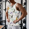 thumbnail image 5 of Lsque Colorful Poodle Dog Pattern Mens Tank Tops Muscle Athletic Quick Dry Sleeveless Workout Fitness T Shirts Beach Tank Top, Loose-fit Sleeveless Shirt for Men-4X-Large, 5 of 7