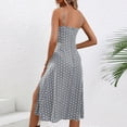 thumbnail image 4 of BiZtdJrK Summer Dresses for Women 2025 Trendy Spaghetti Strap Polka Dot Midi Dress Casual Sleeveless Slit Beach Boho Sundresses White XXL Ofertas Flash, 4 of 9