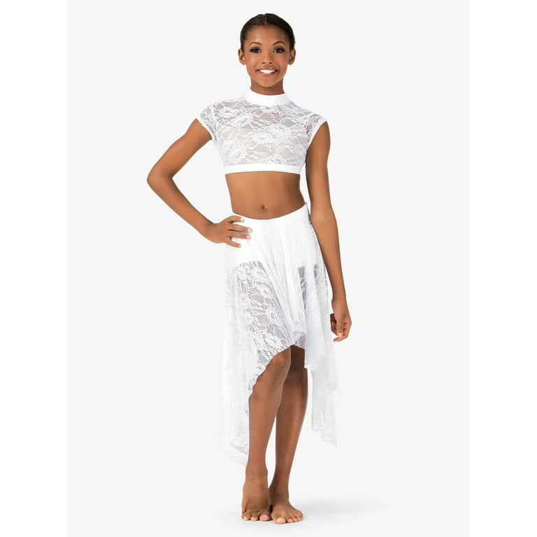 White lace cheap ballet skirt