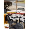 thumbnail image 5 of Outdoor Tablecloth with Umbrella Hole for Patio/Picnic/Party/Camping, Sunflower Truck Waterproof Table Cloth Square Cover Washable, Elegant Yellow Floral Summer Botanical Wooden (60"x 60"), 5 of 8