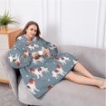 thumbnail image 5 of Oversized Wearable Blanket Hoodie,King Charles Cavalier Sherpa Blanket Hoodie with Super Pockets,Super Warm Fuzzy Pullover for Women & Men, 5 of 6