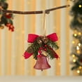 thumbnail image 4 of Adorno Navideño De Hierro Rojo Con Forma De Cono De Pino Y Campanas, Ideal Para Decorar El Árbol De Navidad Con Un Bonito Diseño 3D Para El Hogar Y Fiestas, 13x12x12cm (1 Unidad) Rkxzt, 4 of 8