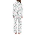 thumbnail image 3 of joogoo Pajamas Set for Women Floral Leaf Long Sleeve Pjs Loungewear L, 3 of 7