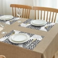 thumbnail image 3 of Gray Floral Pattern Summer Placemats Table Placemats Set Of 4-Linen Kitchen Washable Placemats Table Mats 11.8"x17.7" Non-Slip Heat Resistant, 3 of 6