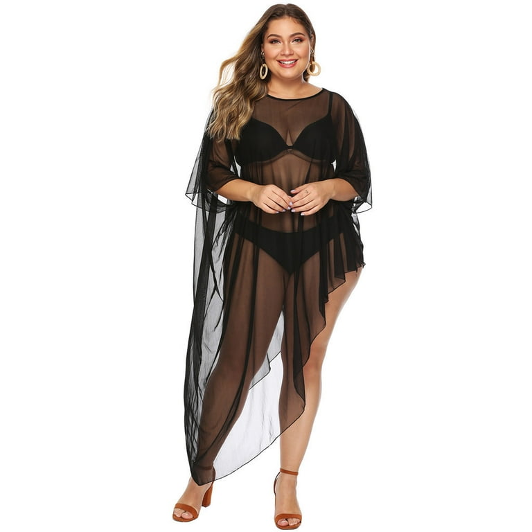Women's Bikini Sets Swimsuit Beach Cover Ups See Through Sheer