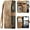 Brown, variant on Case for iPhone 14, Flip Leather Wallet Case with 10 Card Slot Holder Zipper Pocket Kickstand Magnetic Closure Shockproof Flip Folio Cover for iPhone 14 5G 6.1 inch 2022 (Brown)