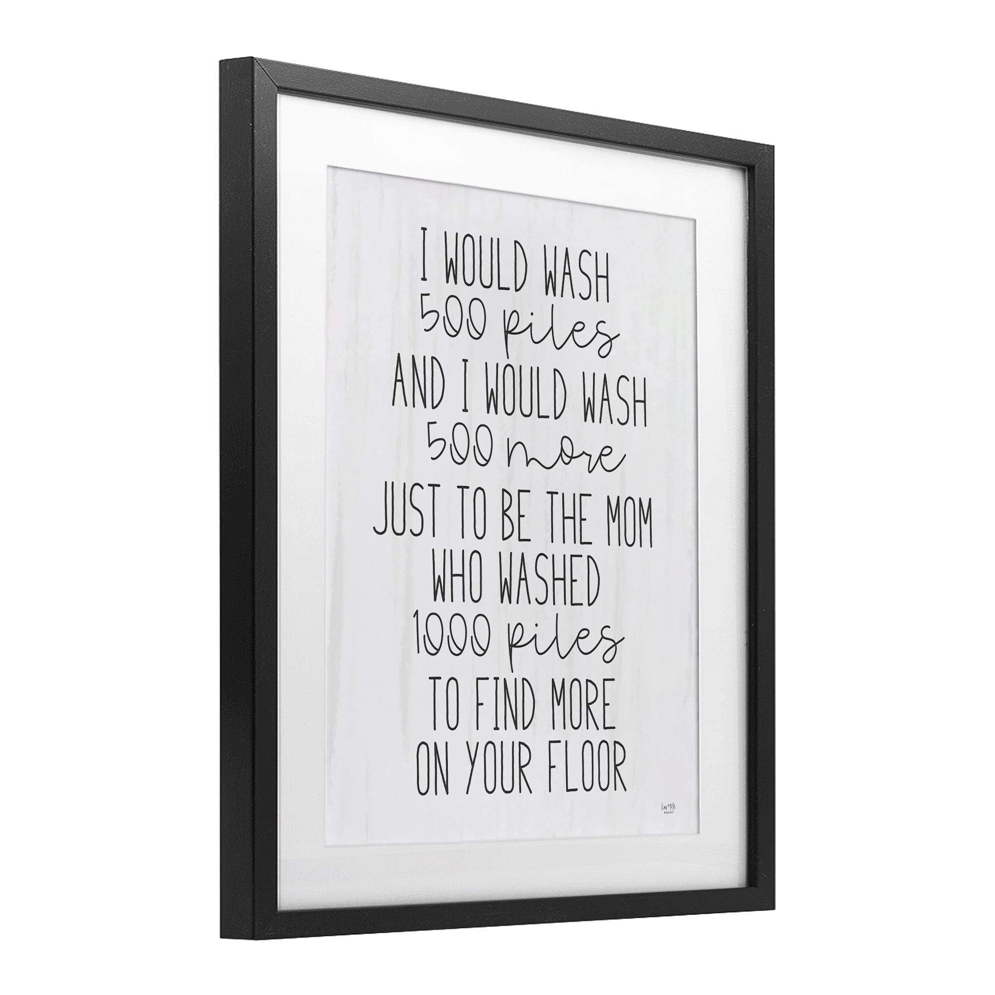 Stupell Industries Would Wash 500 Piles Black Framed Print Under Glass, design by Lux + Me Designs
