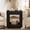 Black, variant on Fnova End Table Farmhouse Square Side Table with Storage, Wooden Sofa Table with Central Hollow Design, Modern Bedside Table, Easy Assembly, for Living Room, Bedroom, Nightstand, Dark Walnut