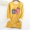 thumbnail image 1 of ICHUANYI liquidación mujer sudadera de lana gruesa manga larga estampado terciopelo cálido cuello redondo ropa interior Tops ICHUANYI WER202308174886, 1 of 3