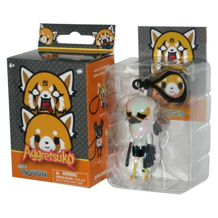Aggretsuko Chibi In Motion Bullsitoy Metallic Washimi 2.5 Inch Mini Figure Keychain