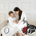 thumbnail image 5 of Manfei Red Rose Floral Throw Blanket for Couch 30x40 for Girls, Black and White Plush Blanket, Butterfly Print Fleece Throw, Breathable Room Decor, 5 of 8