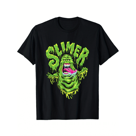 Ghostbusters: Afterlife Men's T-Shirt | 100% Cotton | Vibrant Slimer Graphic Print | Breathable & Comfortable | Round Neck, Short Sleeve | Casual Fit | Machine Washable |