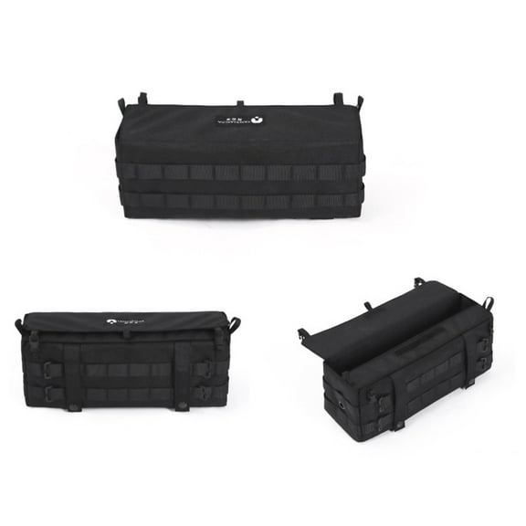 Splihome Tactics Pouch Storage Bag Waterproof Large Capacity 1050D Molle Bag Foldable Table Side Bags Multifunctional for Hiking Camping,Black