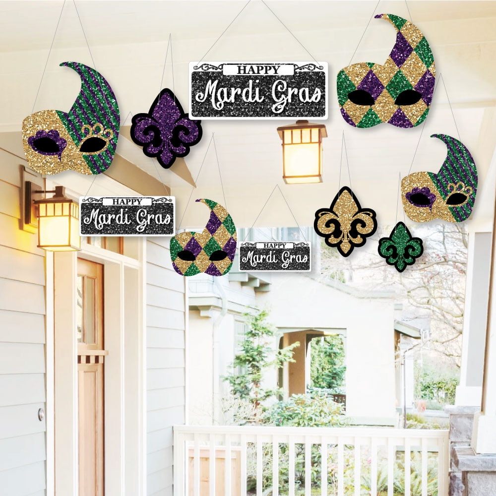 mardi gras porch decorations