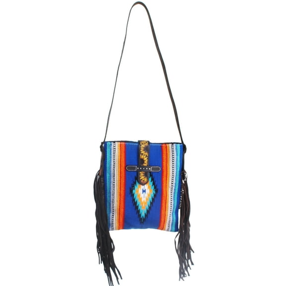 Women's Western Handwoven Wool Rodeo Cowgirl Purse Shoulder Handbag 27FK57