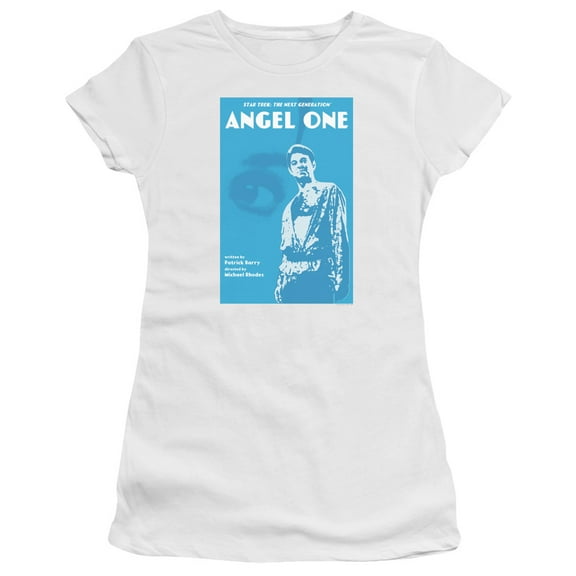 Star Trek Tng Season 1 Episode 14 Junior Women's Sheer T-Shirt White