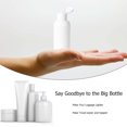 thumbnail image 6 of FUTUREORYY 6Pcs Travel Cosmetics Bottle Refillable Liquid Dispensing Plastic Round White 15.4x4.5cm For Business Trips, 6 of 7