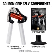 GD Iron Grip 80 12lv Hand Grip Strengthener (26-181lbs) Adjustable Hand Grips for Strength Training Wrist and Forearm Strength Trainer