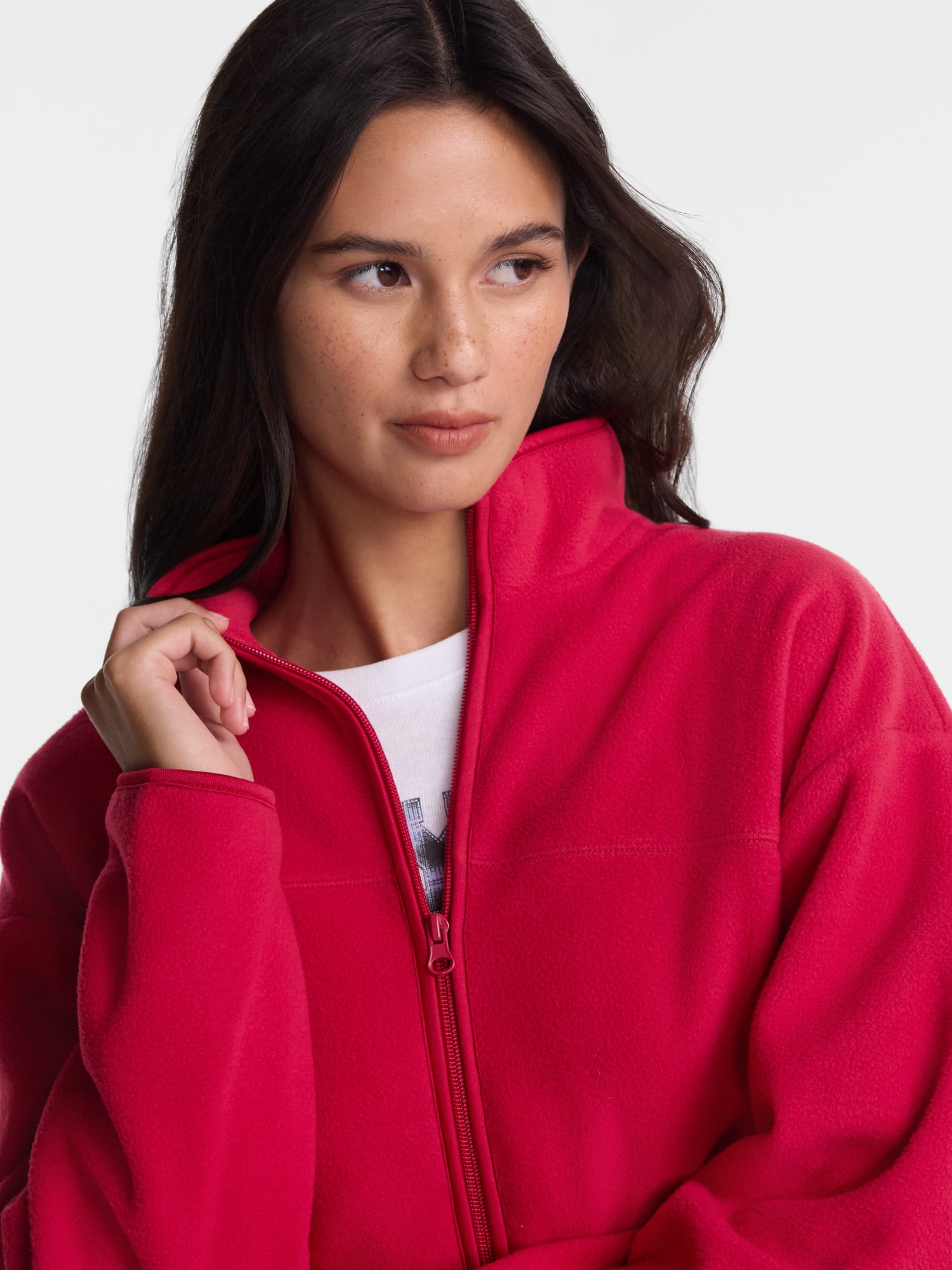 No Boundaries Fleece Zip Up Jacket, Women’s XXS-XL