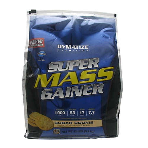 Dymatize Super Mass Gainer Protein Powder, Sugar Cookie, 52g Protein, 12 Lb