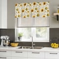thumbnail image 4 of 2 Pack Valances for Window, Vintage Sunflower Short Curtains for Kitchen Bedroom Living Room, Summer Botanical Farmhouse Floral Rod Pocket Small Window Treatment Valance Drapes 42 x 18 Inch, 4 of 8